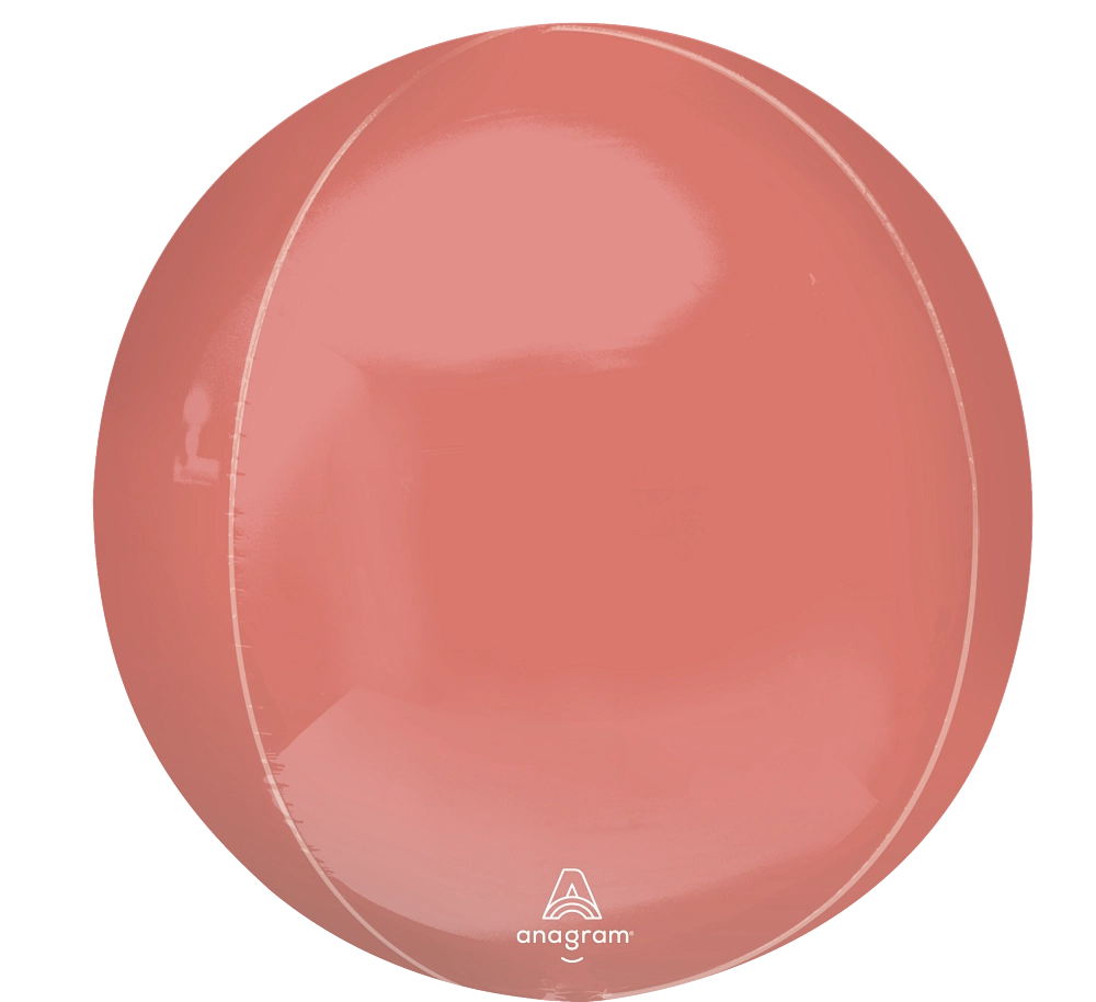 Coral Solid Orbz Balloon (15 Inch)