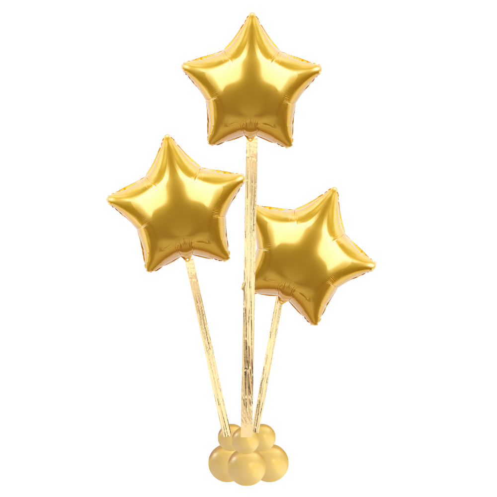 Gold Jumbo Star Trio Bouquet