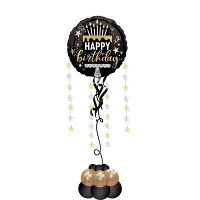 Happy Birthday Dangling Birthday Stars Floating Column