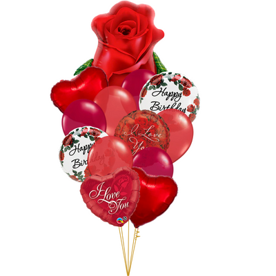 Romantic Red Roses Birthday Gift Bouquet