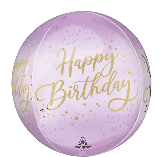 Lavender Luxe Birthday Orbz Foil Balloon