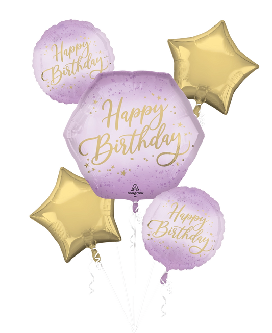 Lavender Luxe Birthday Foil Balloon Bouquet