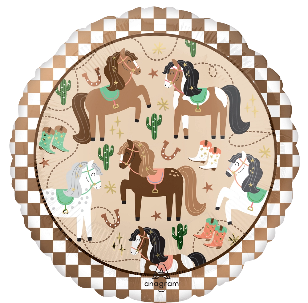 Yee Haw Horse Cowboy Foil Balloon