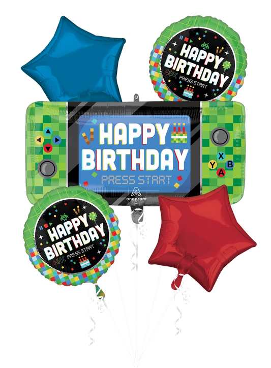 8-Bit Switch Video Game Birthday Balloon Bouquet