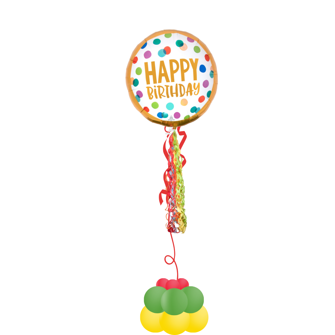 Happy Birthday Dots Floating Column