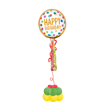 Happy Birthday Dots Floating Column