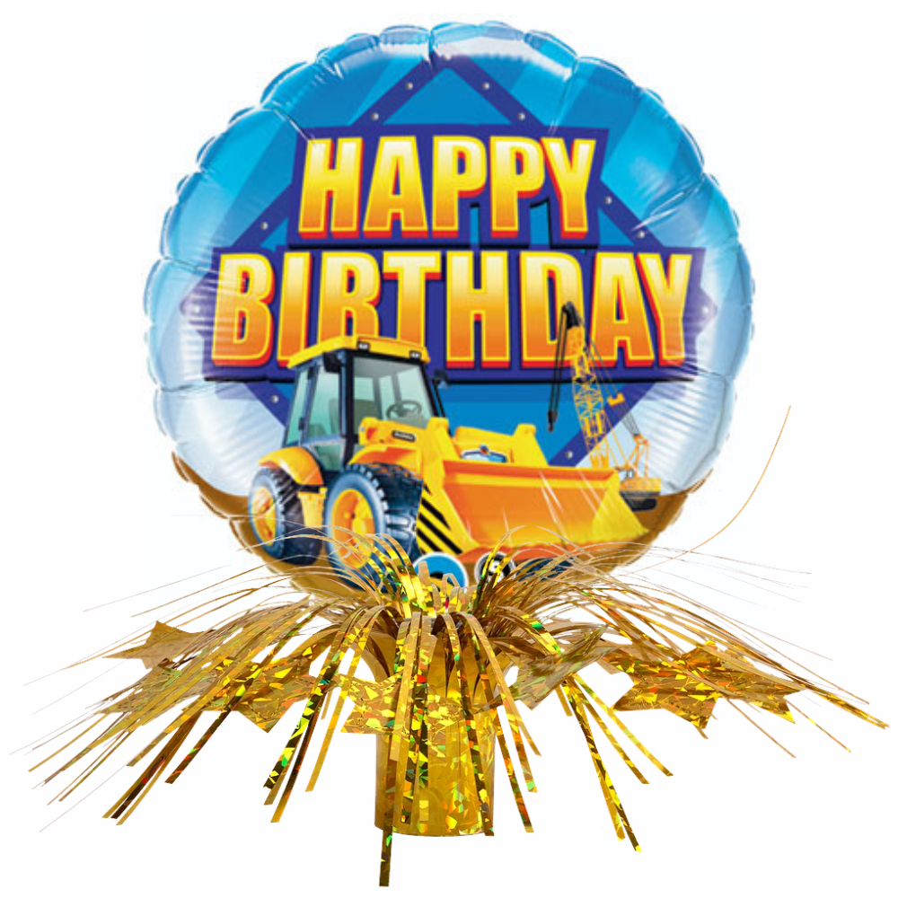 Birthday Construction Fringe Centerpiece