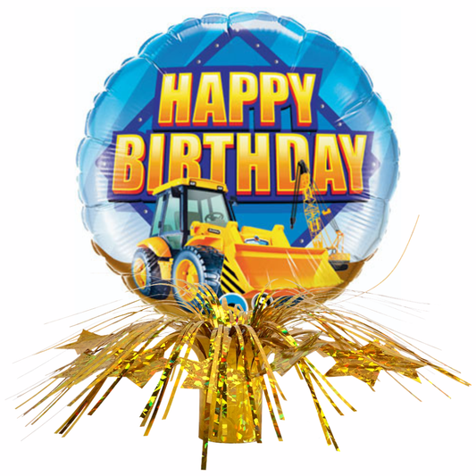 Birthday Construction Fringe Centerpiece