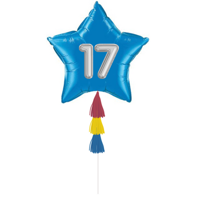 Young Ages Primary Blue Star Gift Balloon
