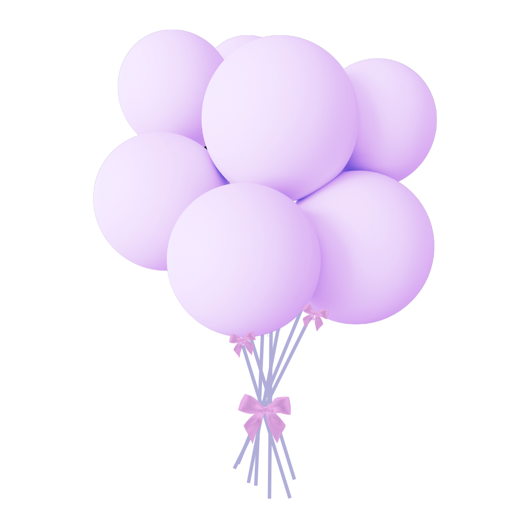 Giant Round Pastel Purple Balloon Bouquet