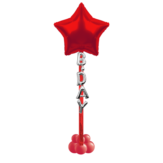Red Star Bday Floating Column