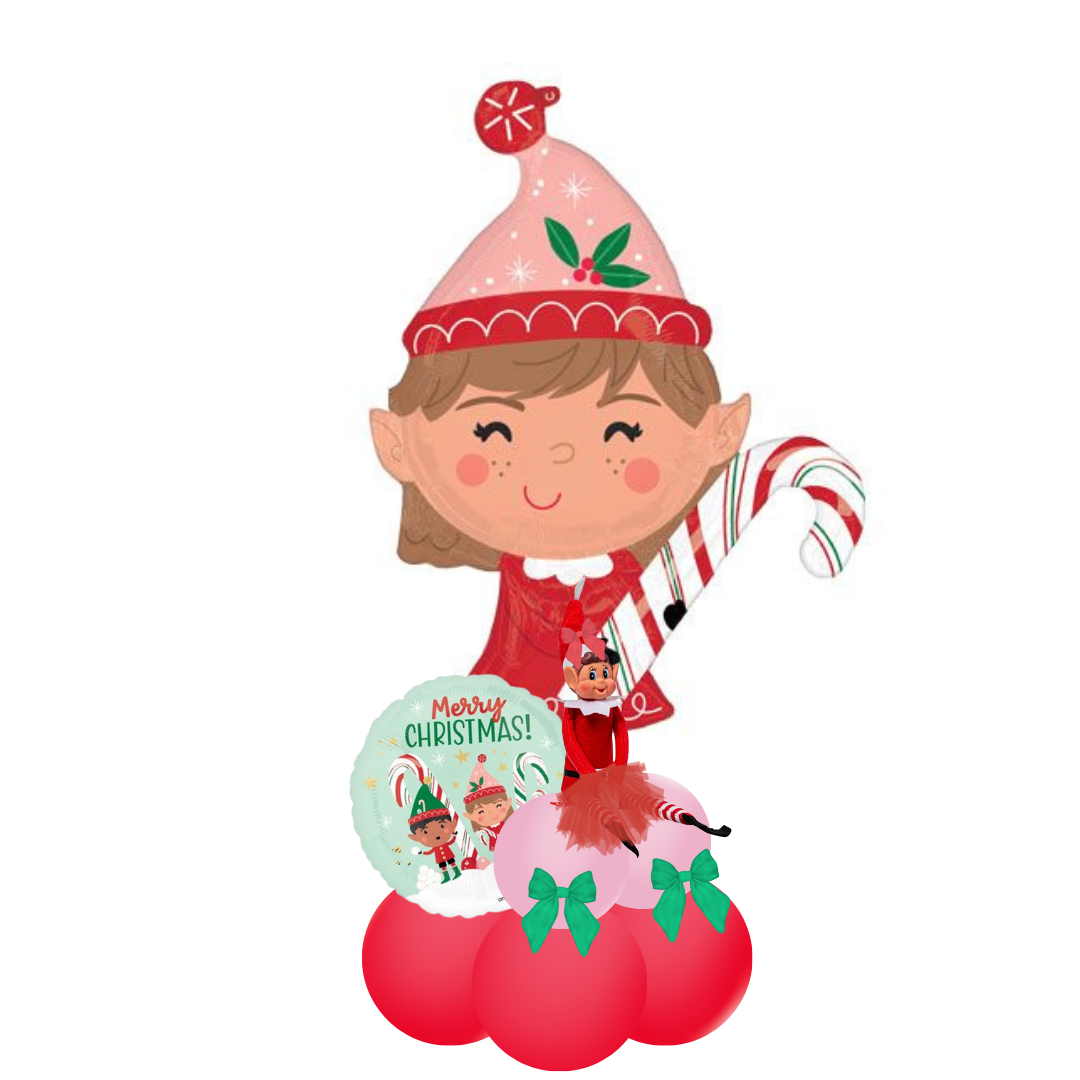 TuTu-Cute Pink Naughty Elf Christmas Gift Centerpiece