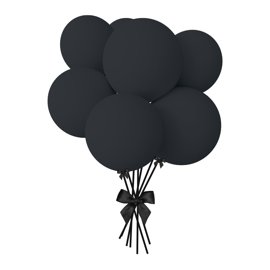 Giant Round Black Balloon Bouquet