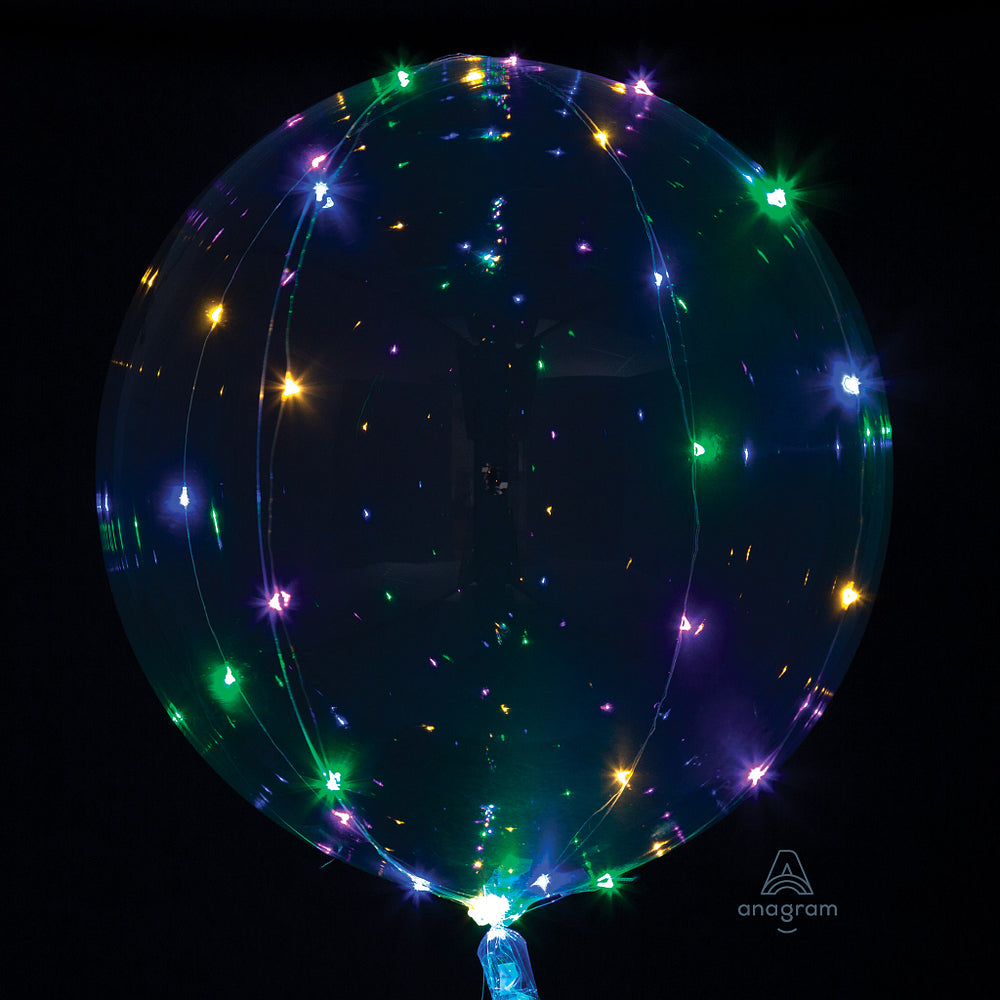 Multicolored Crystal Clearz with LED Balloon