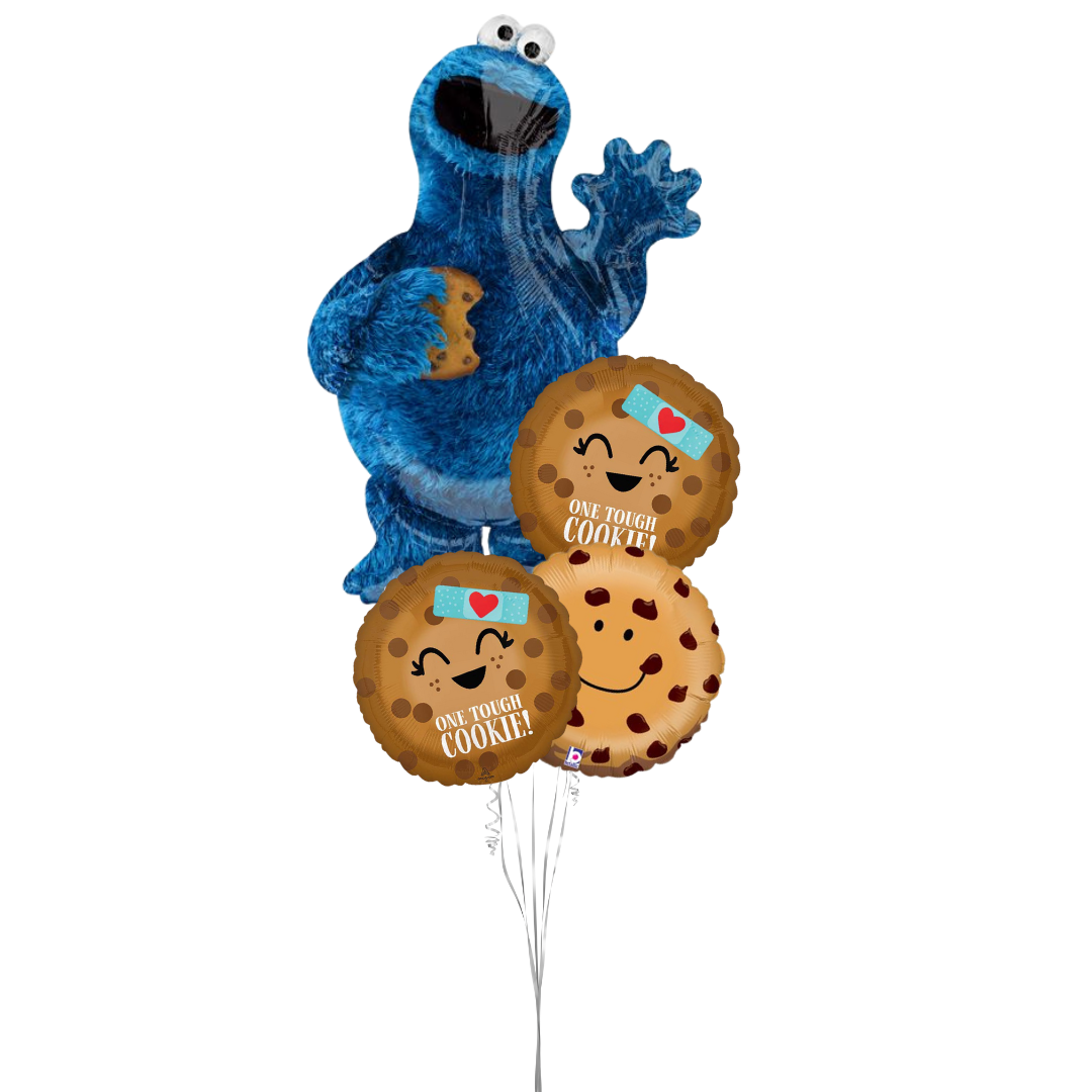 One Tough Cookie Monster Get Well Hospital Balloon Bouquet