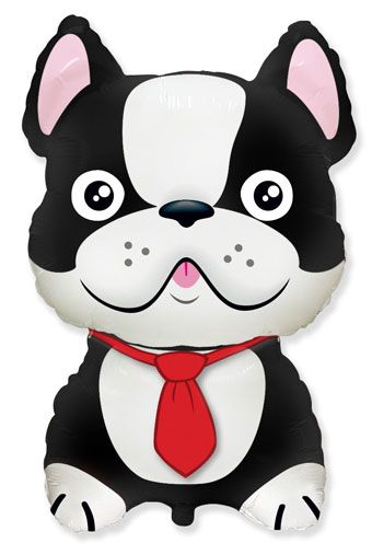 Black French Bull Dog Balloon