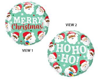 HO HO HO Santa 18" Foil Balloon