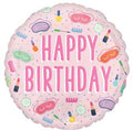 Happy Birthday Spa Party 18" Foil Balloon