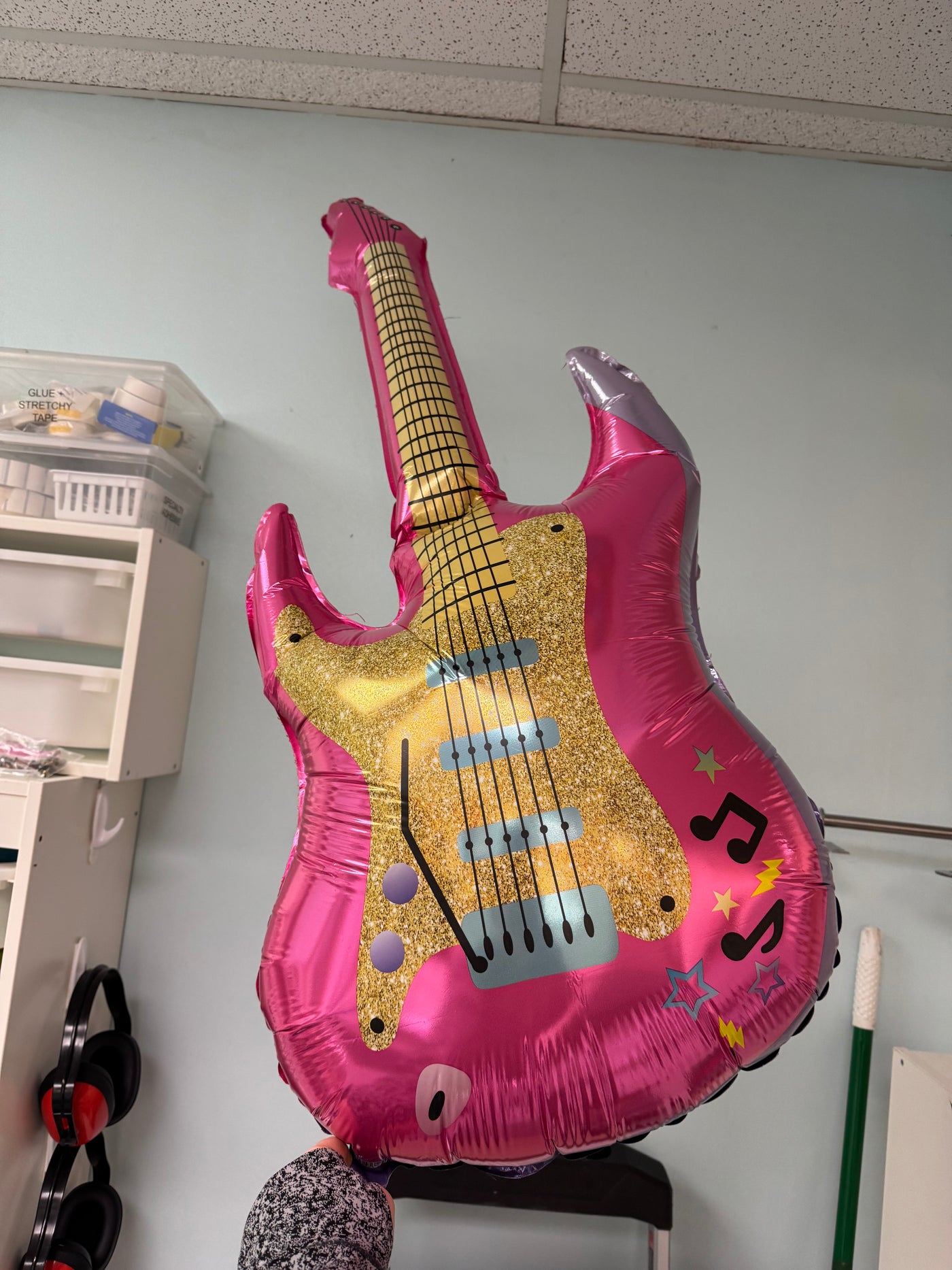 Pink Electric Guitar Foil Balloon (39 Inch)