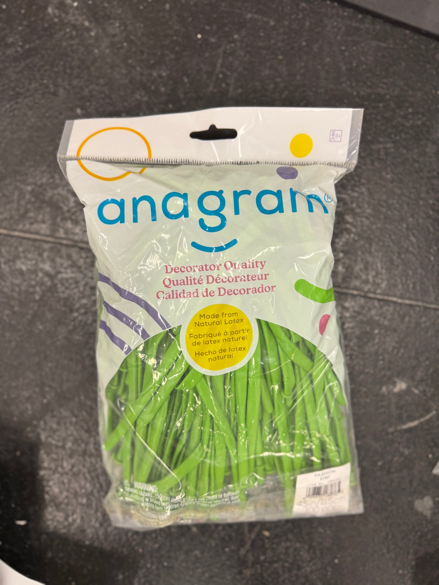 Lime Kiwi Solid 260 Twisting Latex Bag