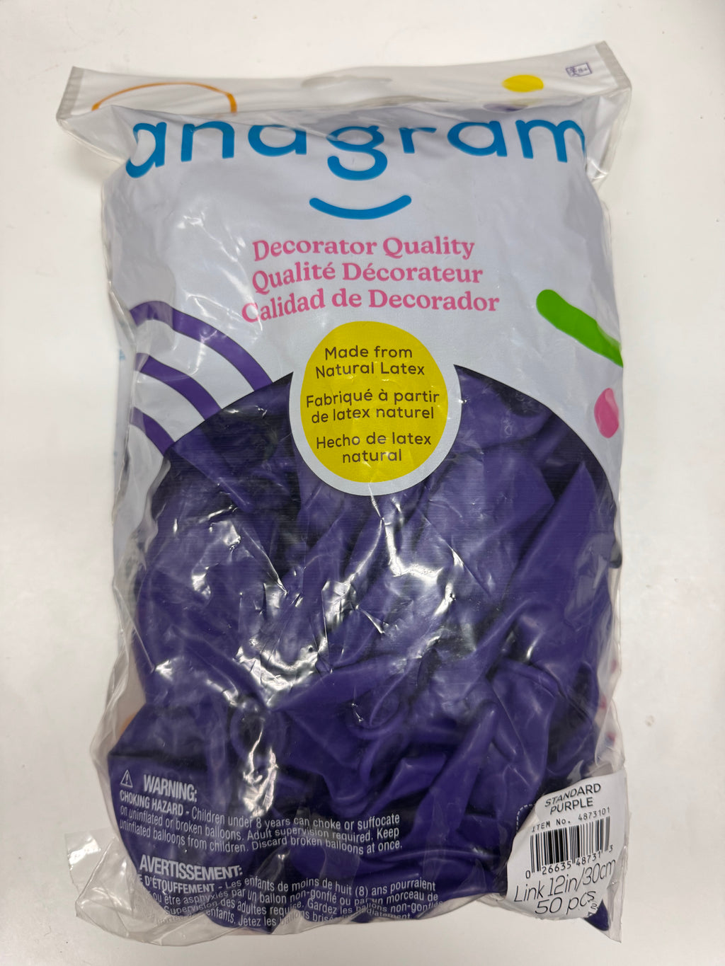 Purple Quick Links Latex Bag