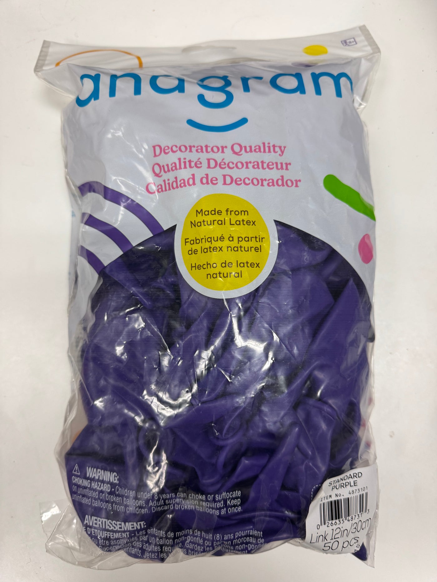 Purple Quick Links Latex Bag