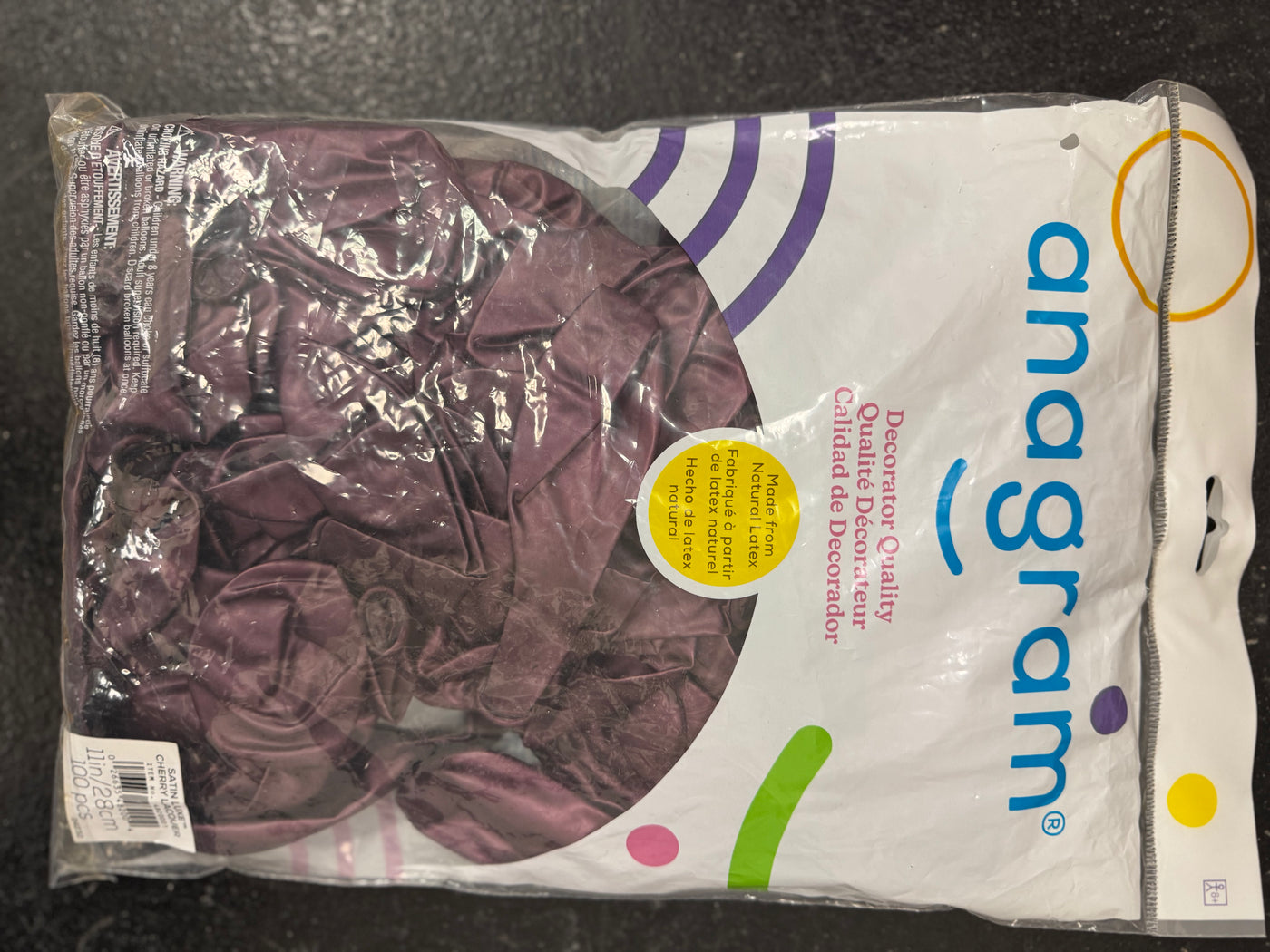 Satin Luxe Cherry Lacquer Burgundy Solid 11" Latex Bag