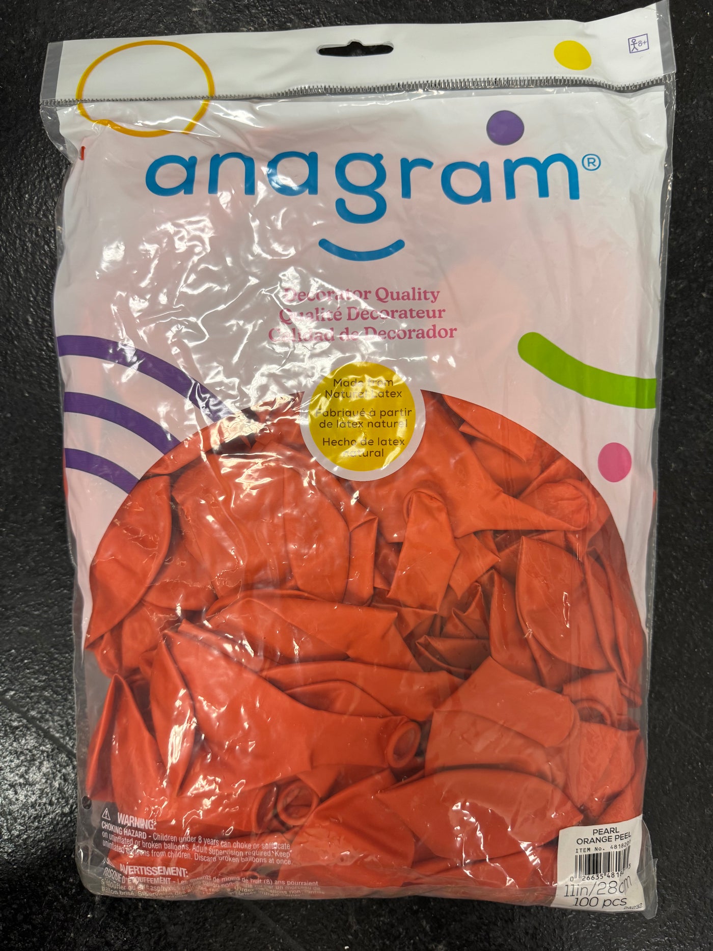 Pearl Orange Peel Solid 11" Latex Bag