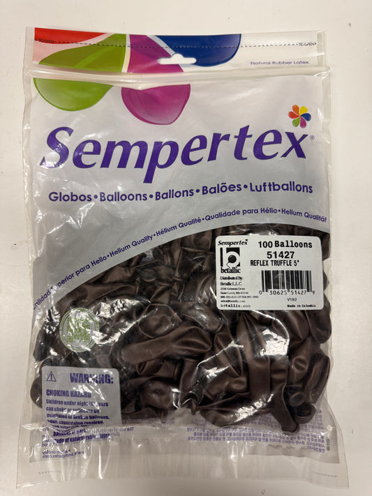 Reflex Satin Truffle Brown Solid 5" Latex Bag
