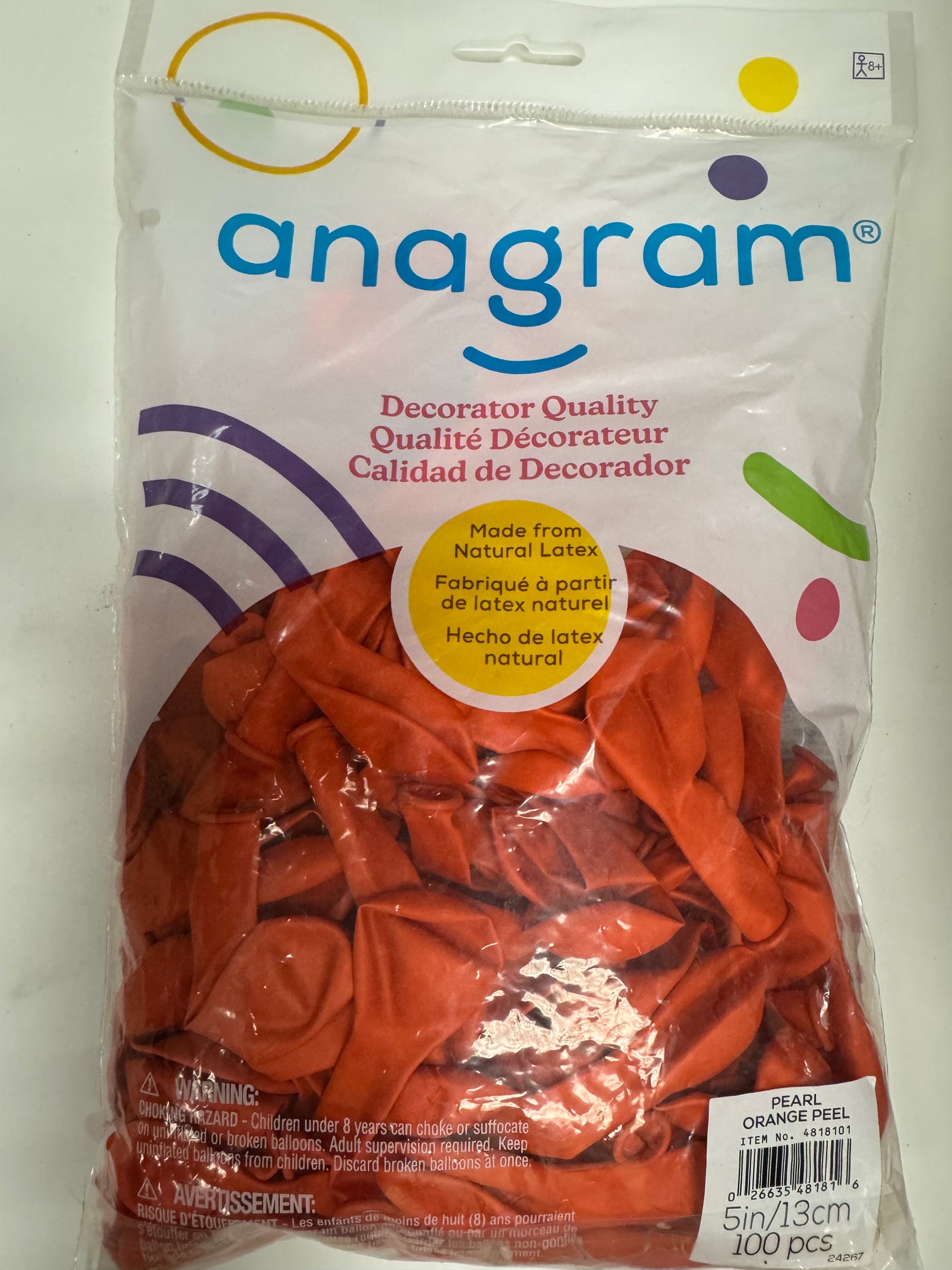 Pearl Orange Peel Solid 5" Latex Bag