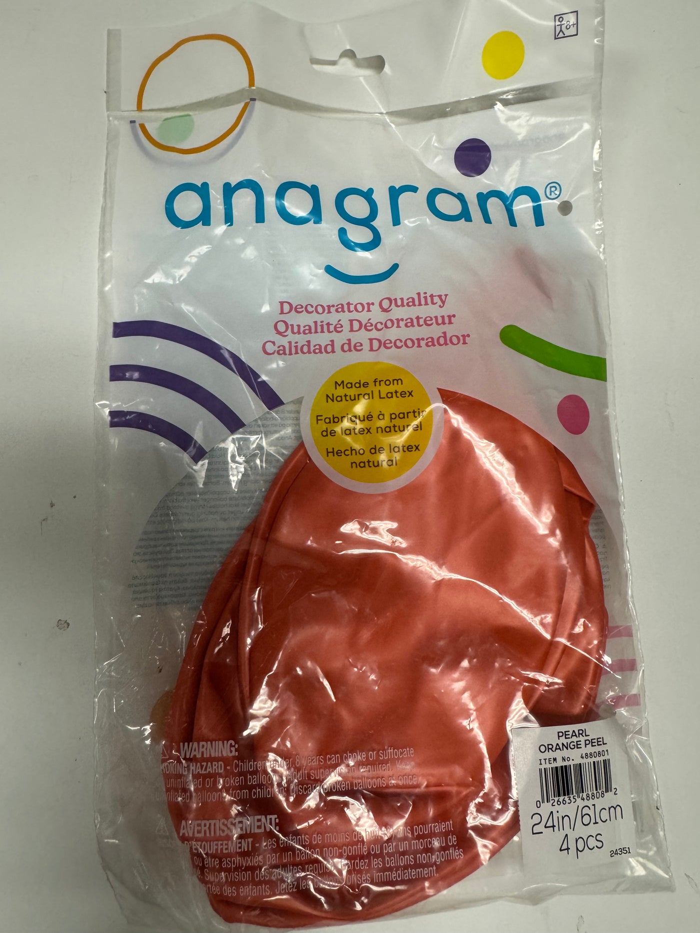 Pearl Orange Peel Solid 24" Latex Bag