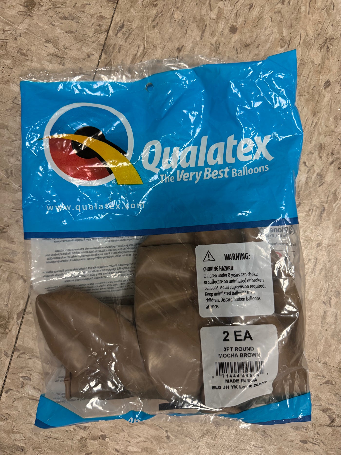 Mocha Brown Solid 36" Latex Bag (Old Quality)