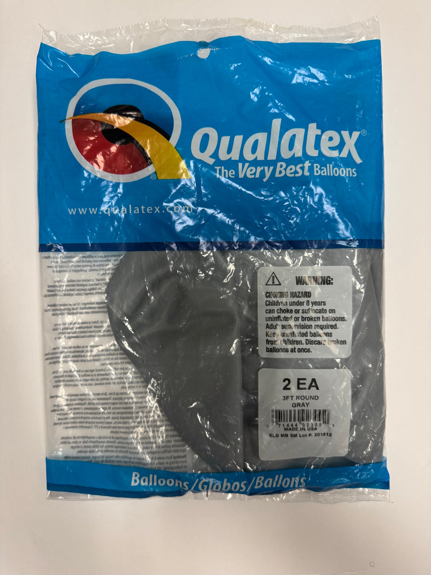 Gray Solid 36" Latex Bag (Old Quality)