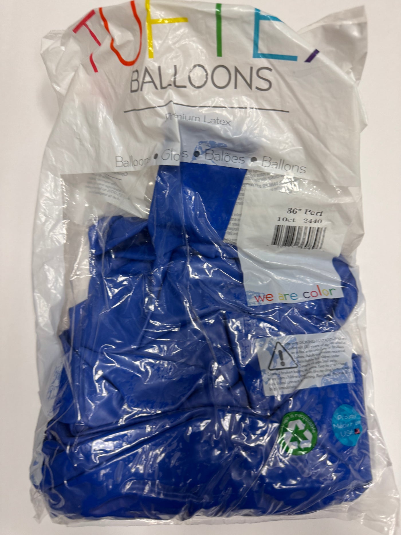 Periwinkle Purple-Blue Solid 36" Latex Bag (Old Quality)