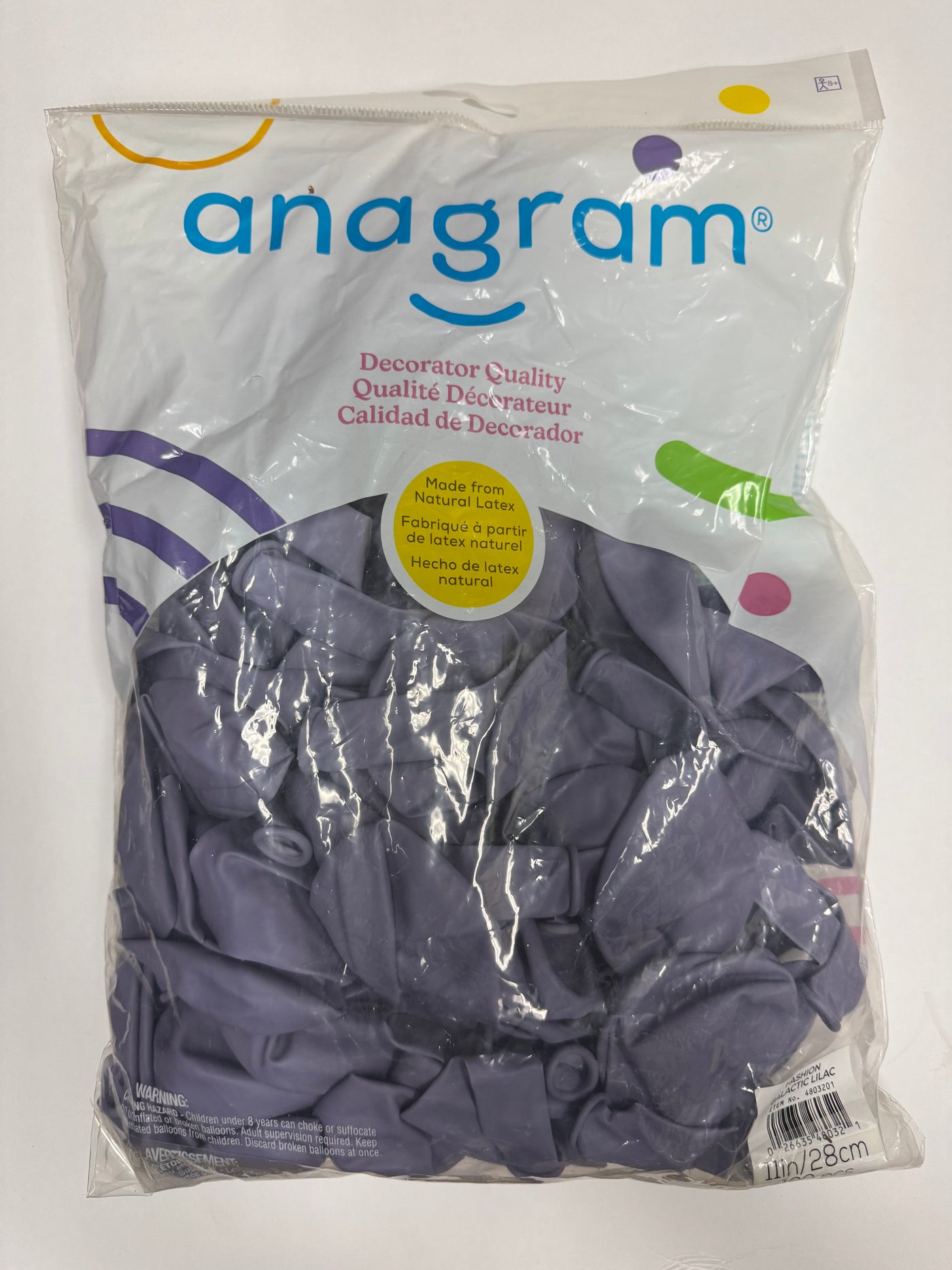 Fashion Galactic Lilac Solid 11" Latex Bag