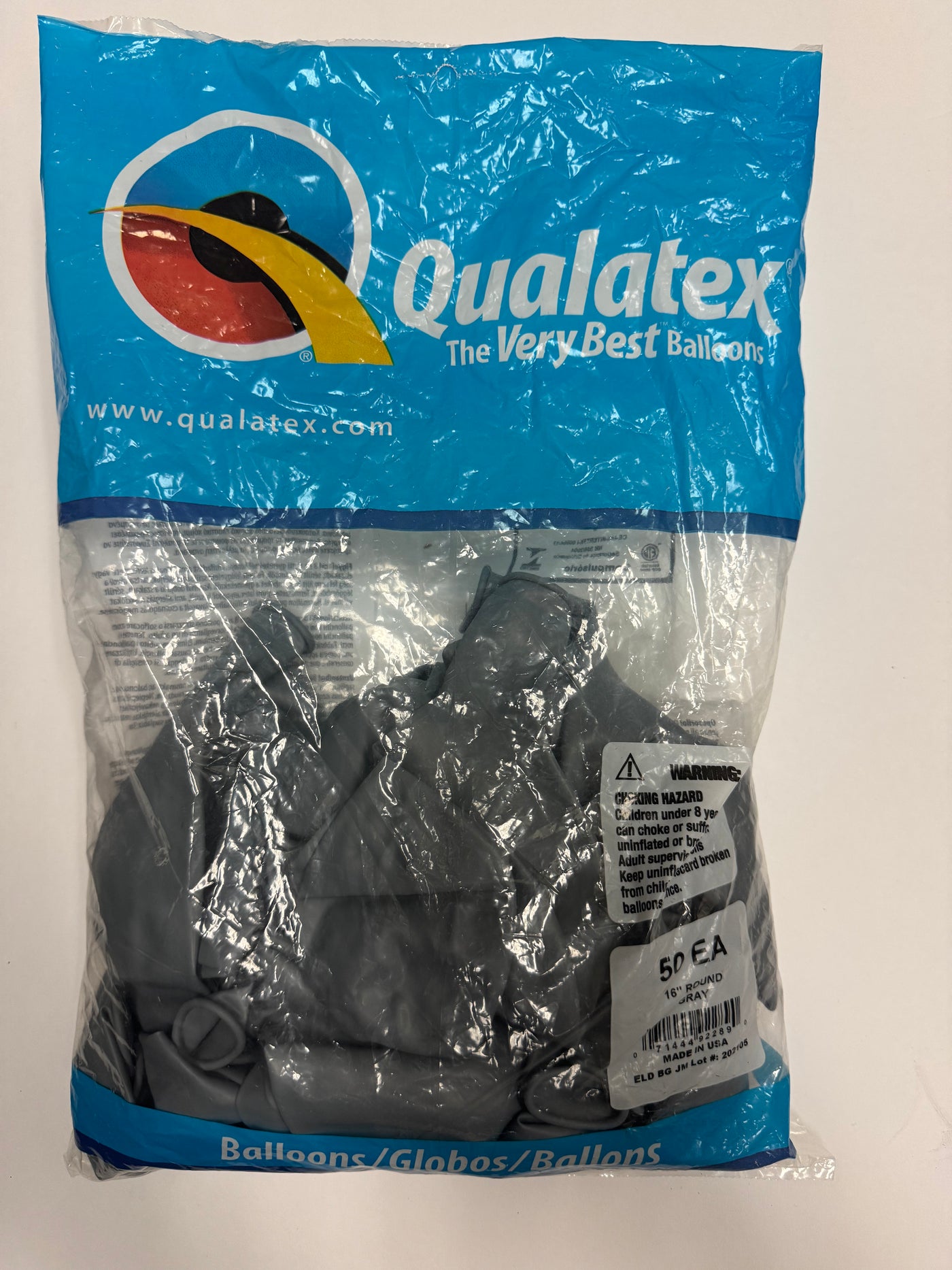 Gray Solid 16" Latex Bag (Old Quality)