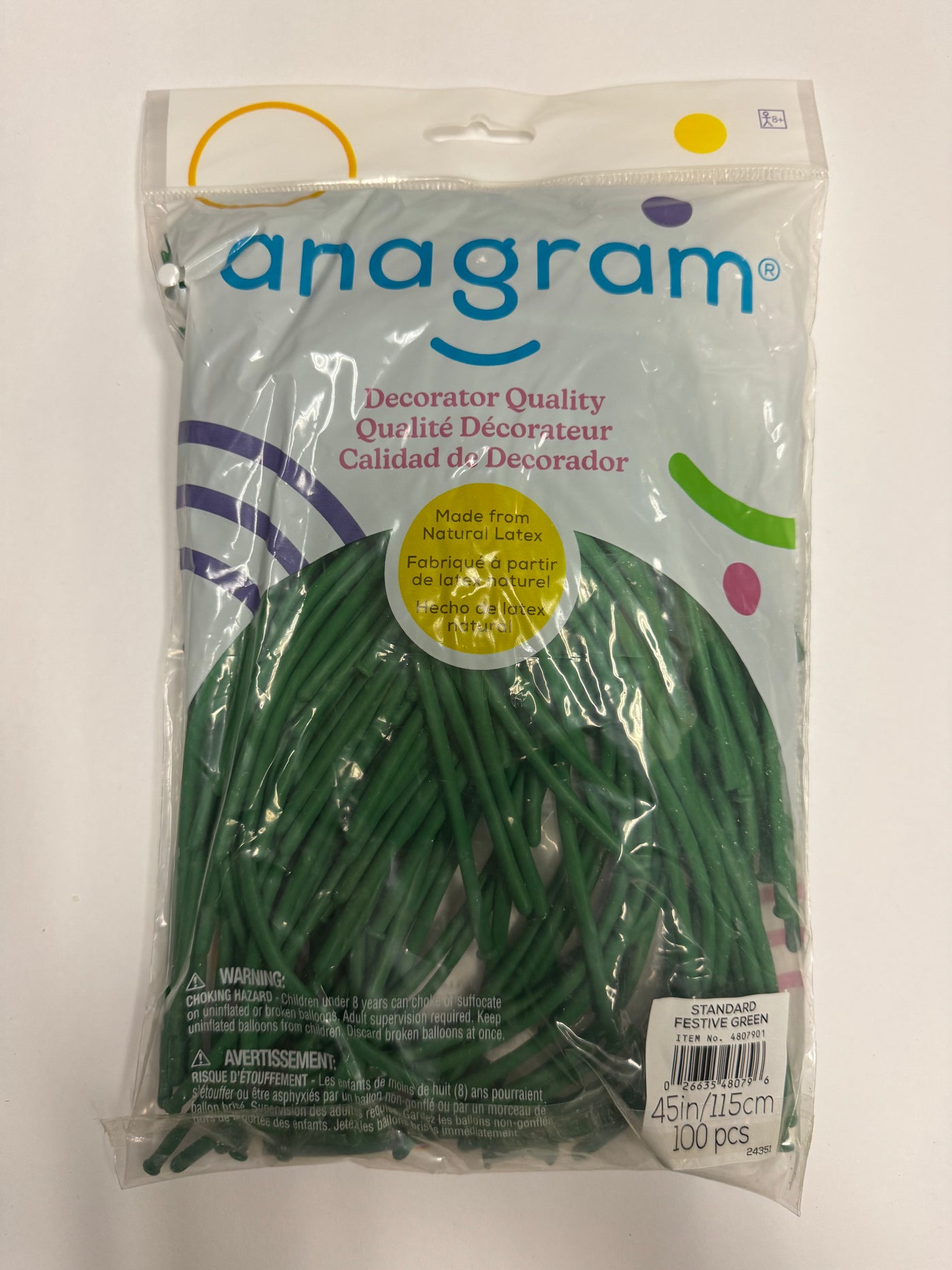 Standard Festive Green Solid 160 Twisting Latex Bag