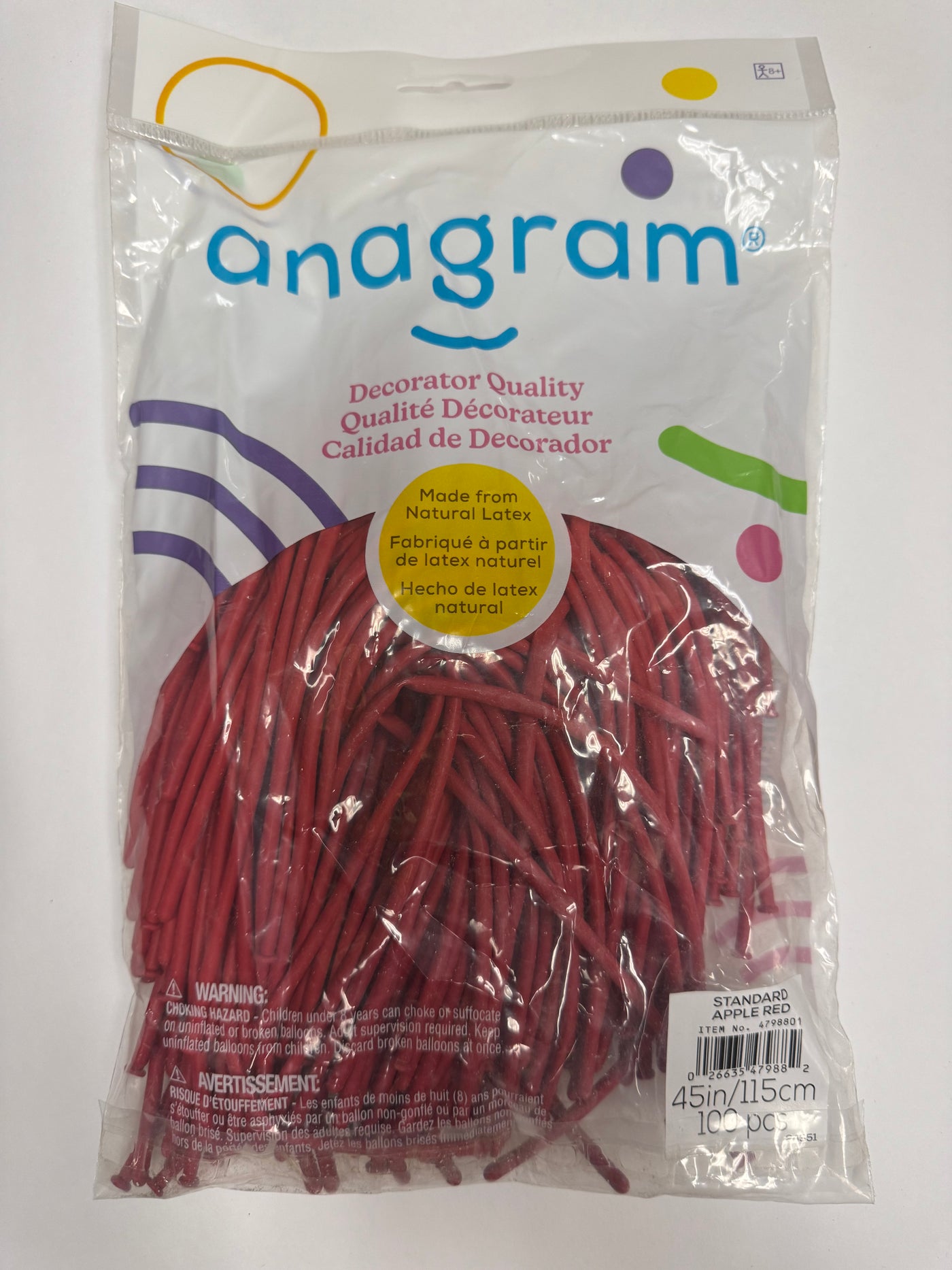 Standard Apple Red Solid 160 Twisting Latex Bag