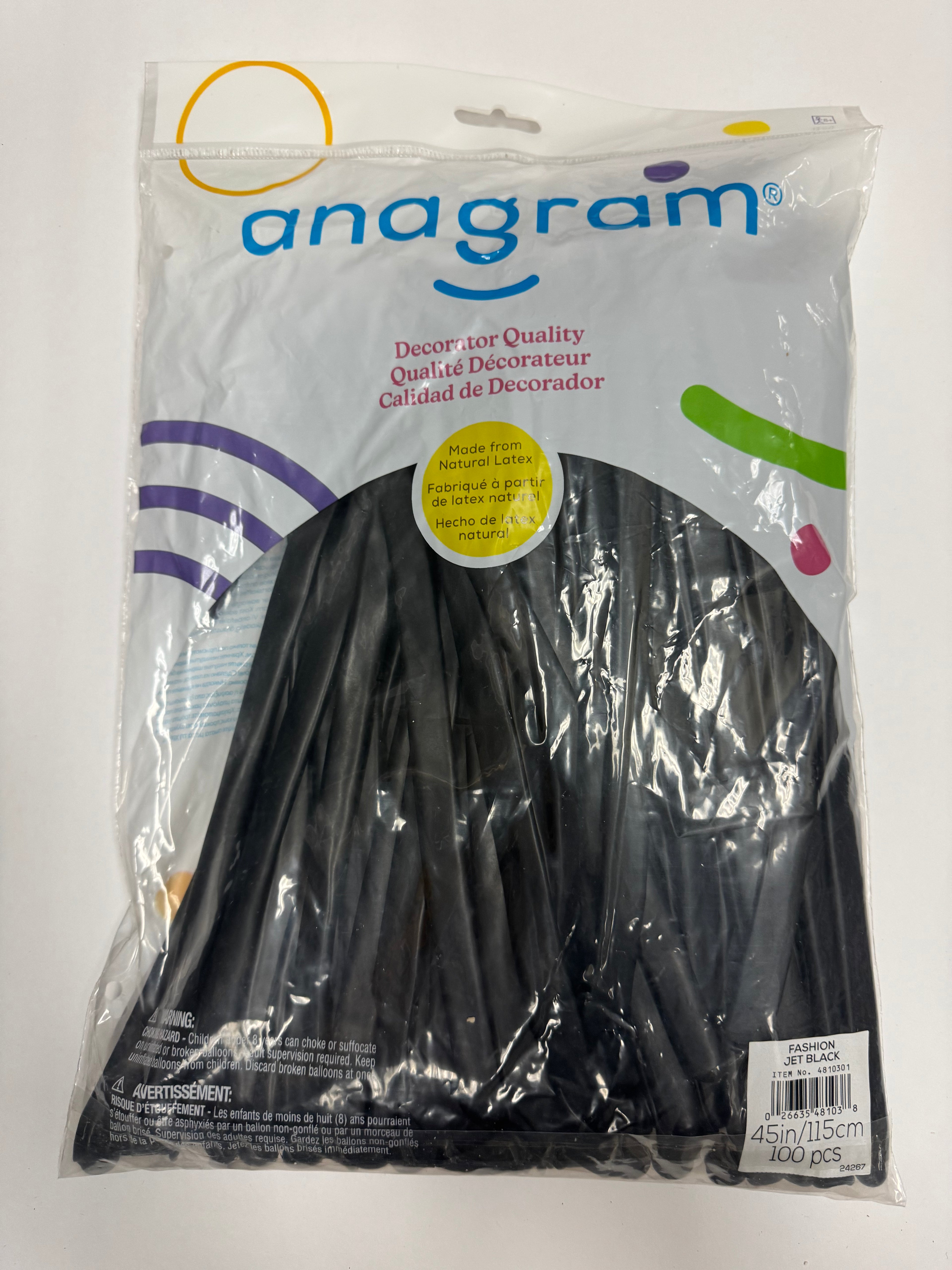 Fashion Jet Black Solid 360 Twisting Latex Bag