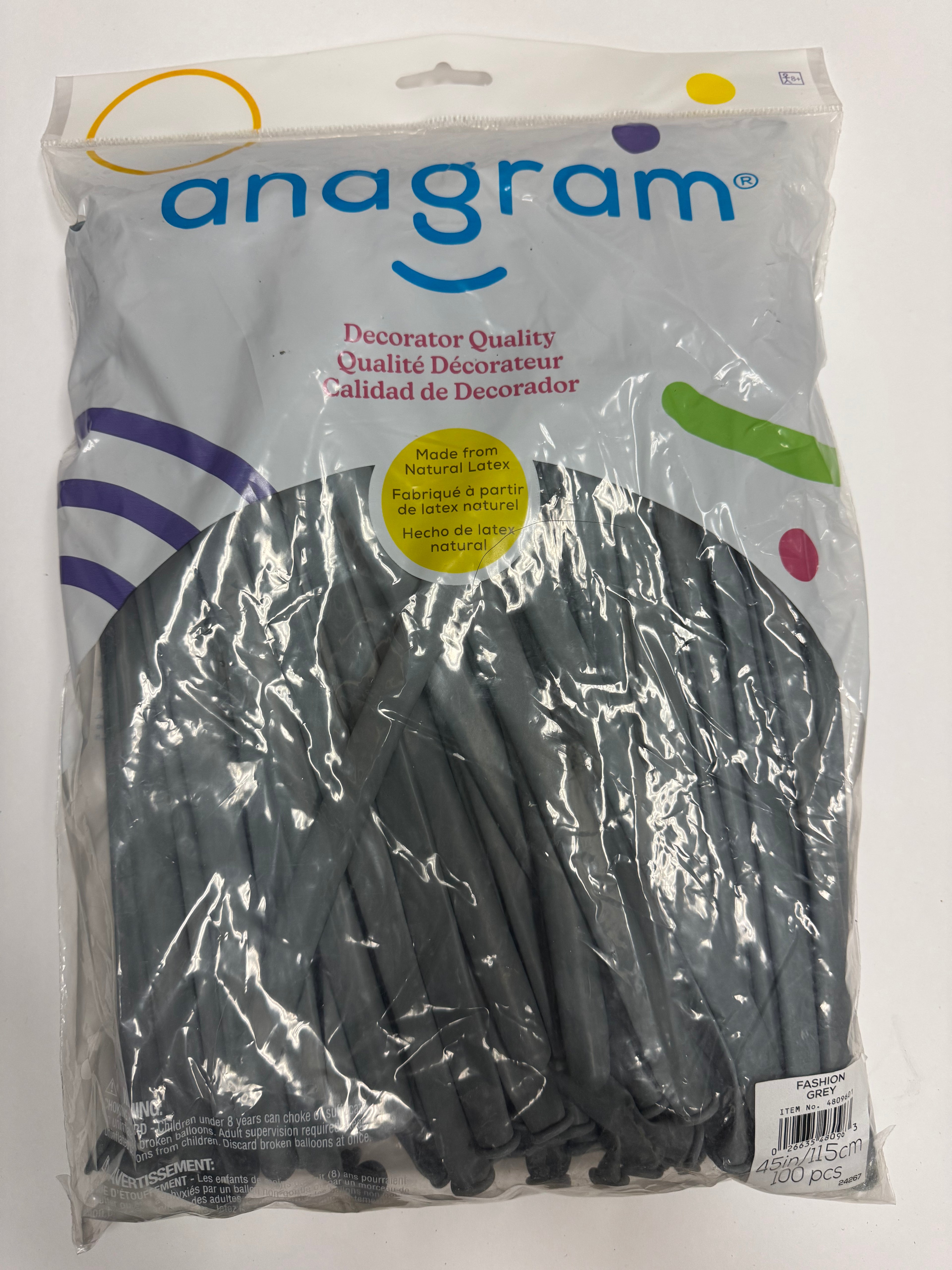 Fashion Grey Solid 360 Twisting Latex Bag