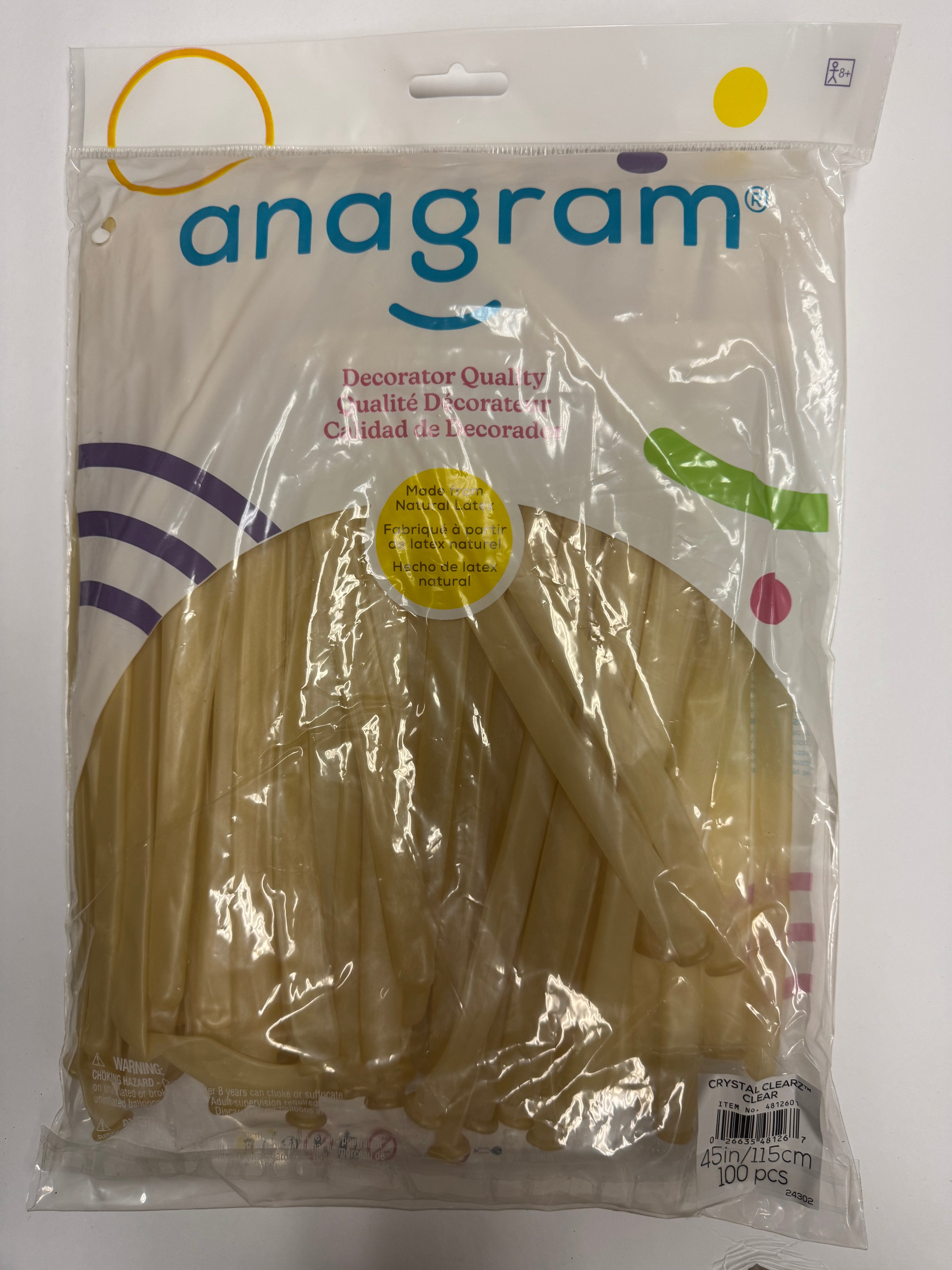 Crystal Clearz Clear Solid 360 Twisting Latex Bag