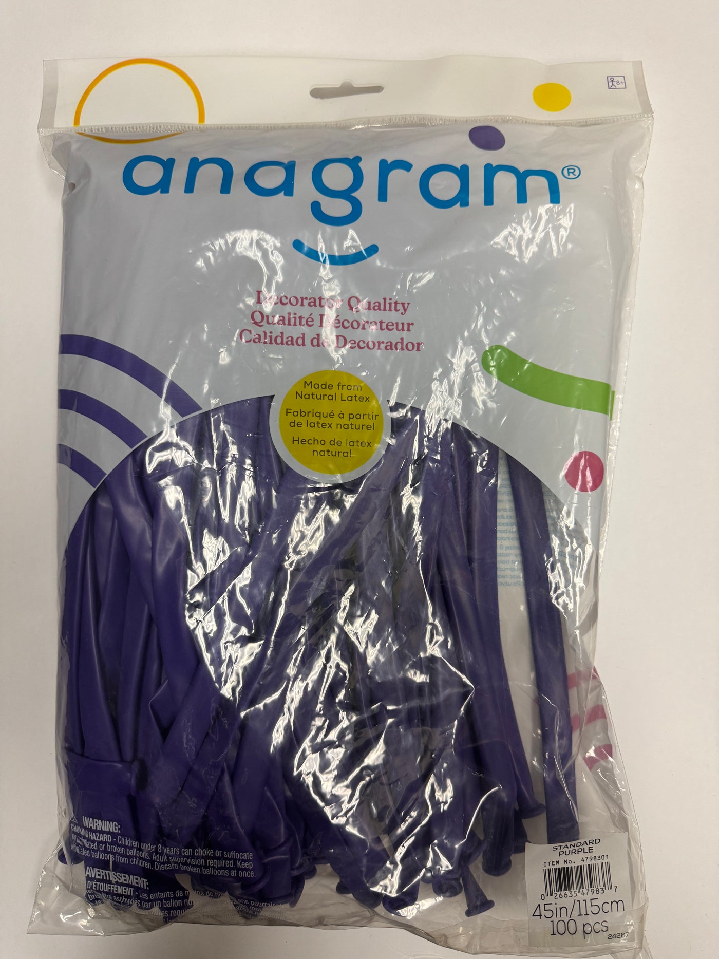 Standard Purple Solid 360 Twisting Latex Bag