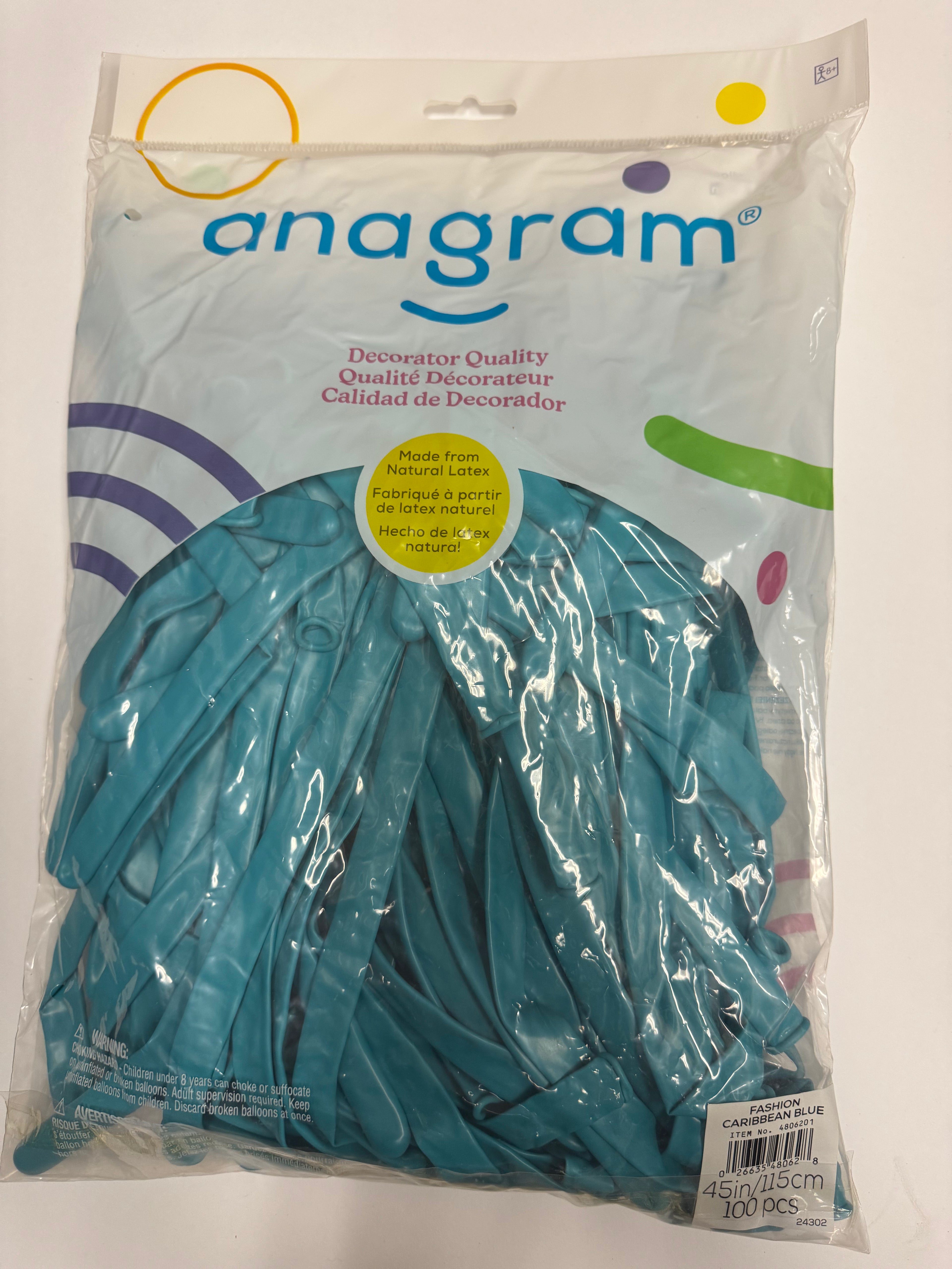 Fashion Caribbean Blue Solid 360 Twisting Latex Bag