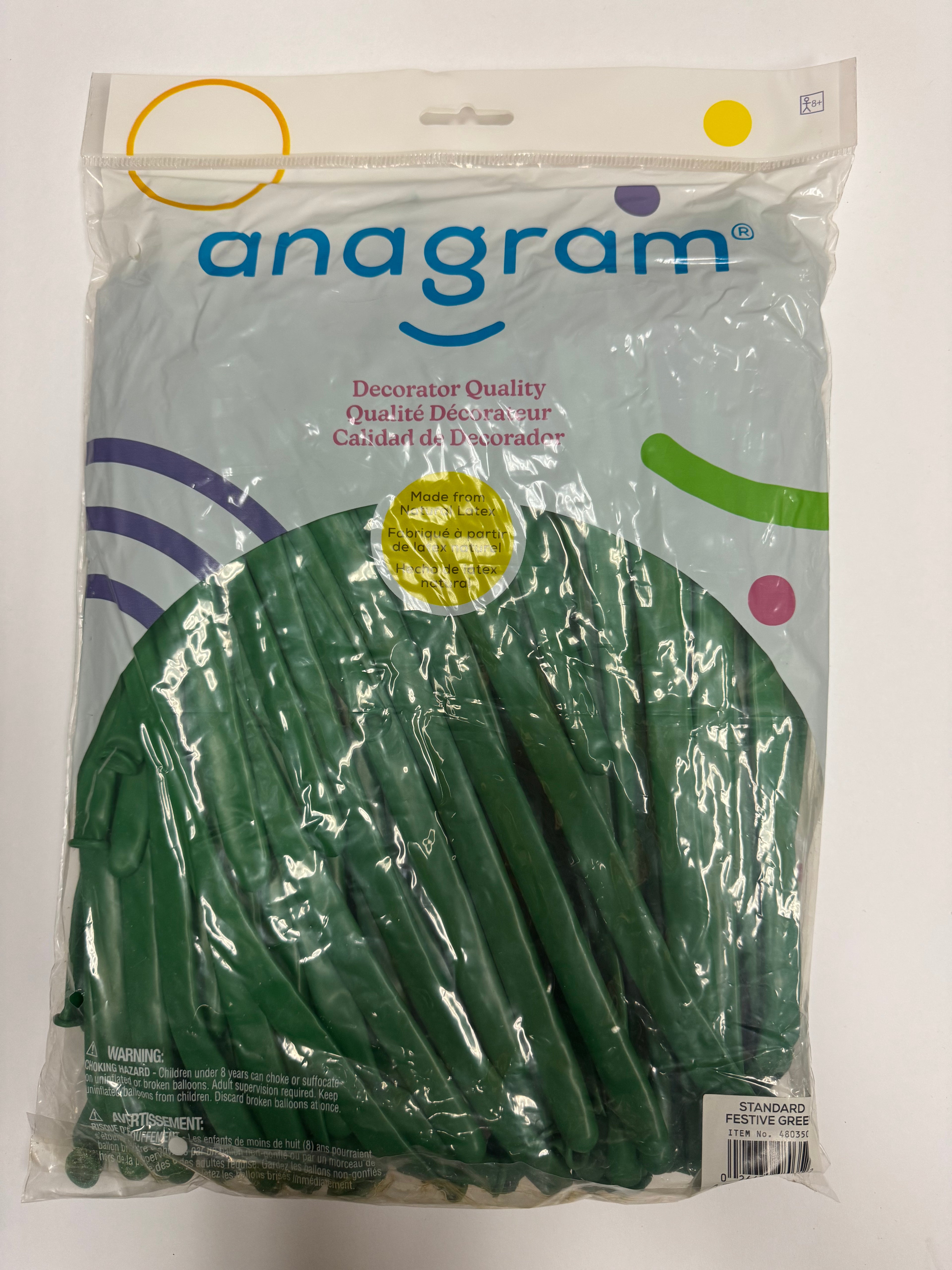 Standard Festive Green Solid 360 Twisting Latex Bag