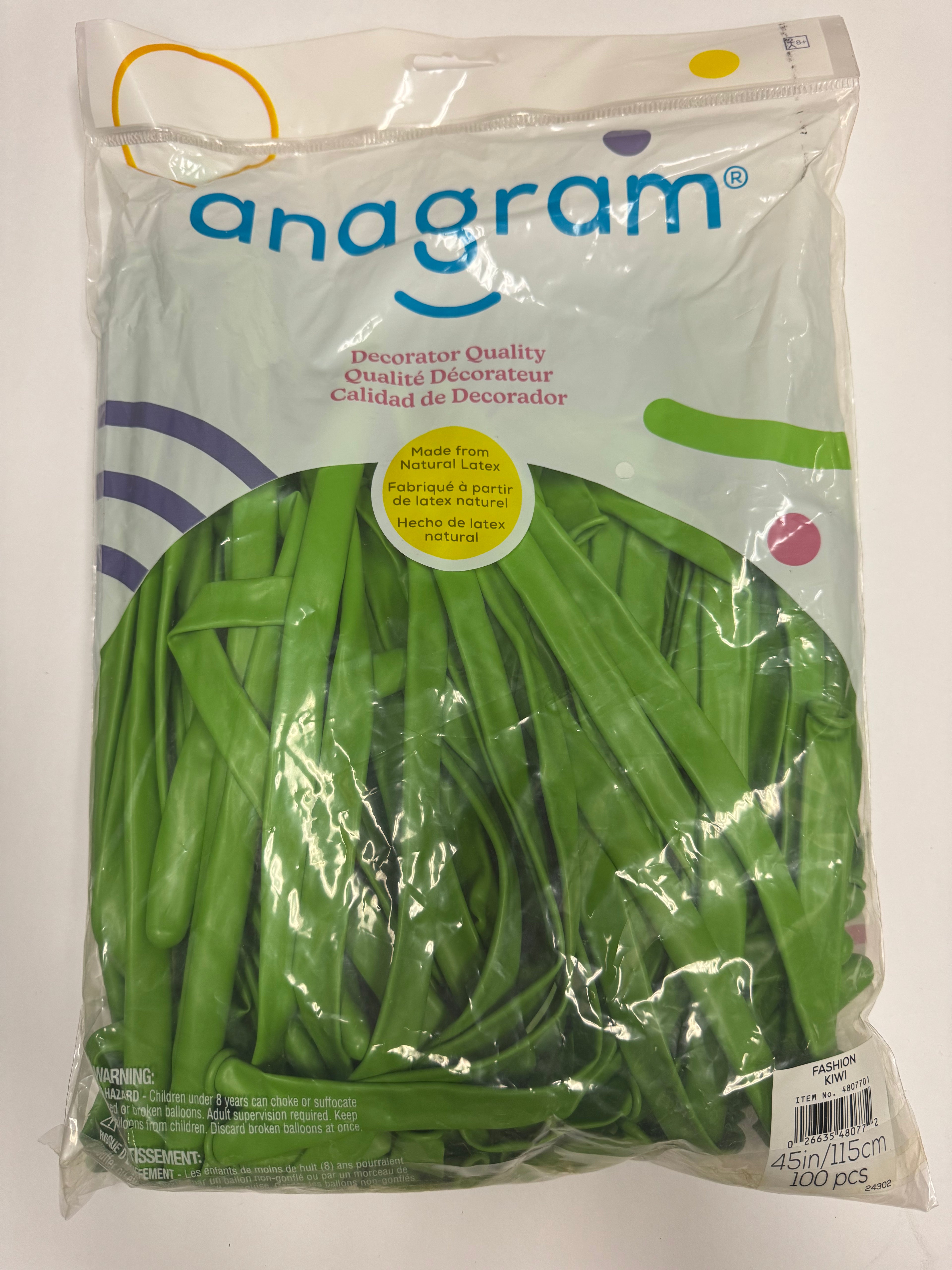 Fashion Kiwi Green Solid 360 Twisting Latex Bag