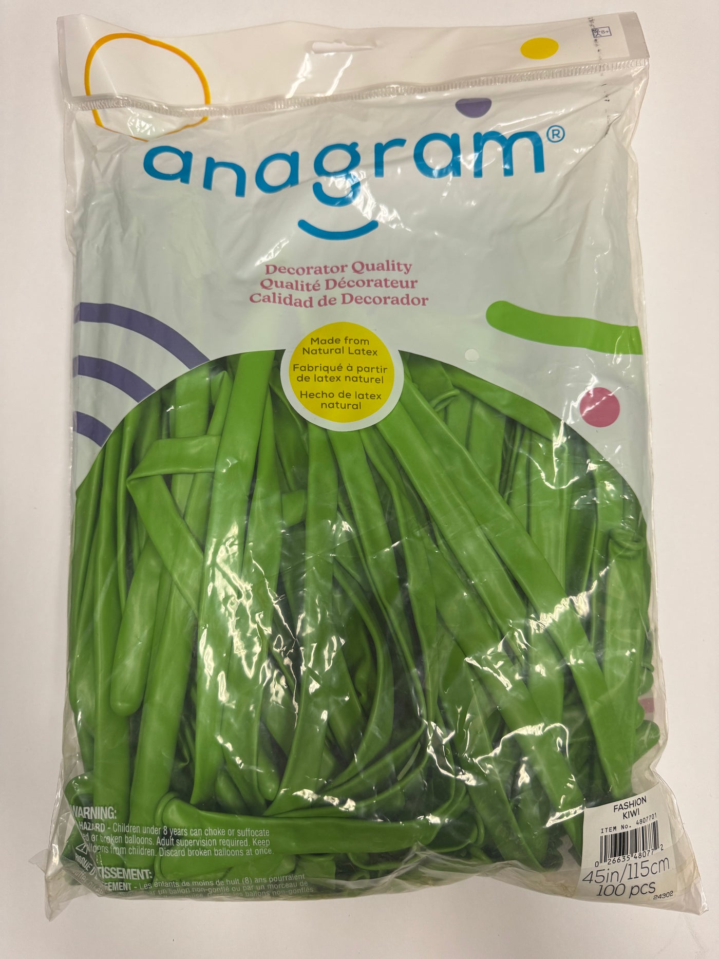 Fashion Kiwi Green Solid 360 Twisting Latex Bag