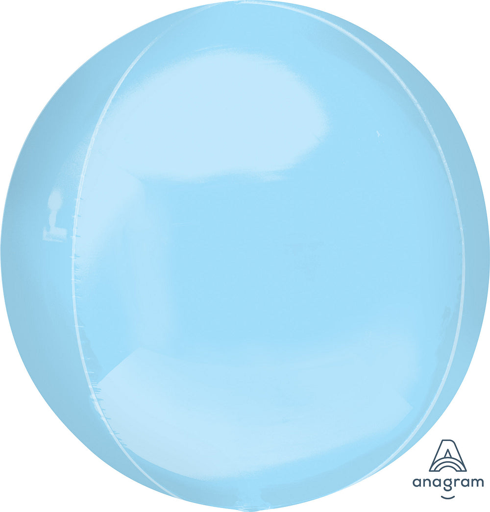 15 inch pastel blue Orbz foil balloon by Anagram
