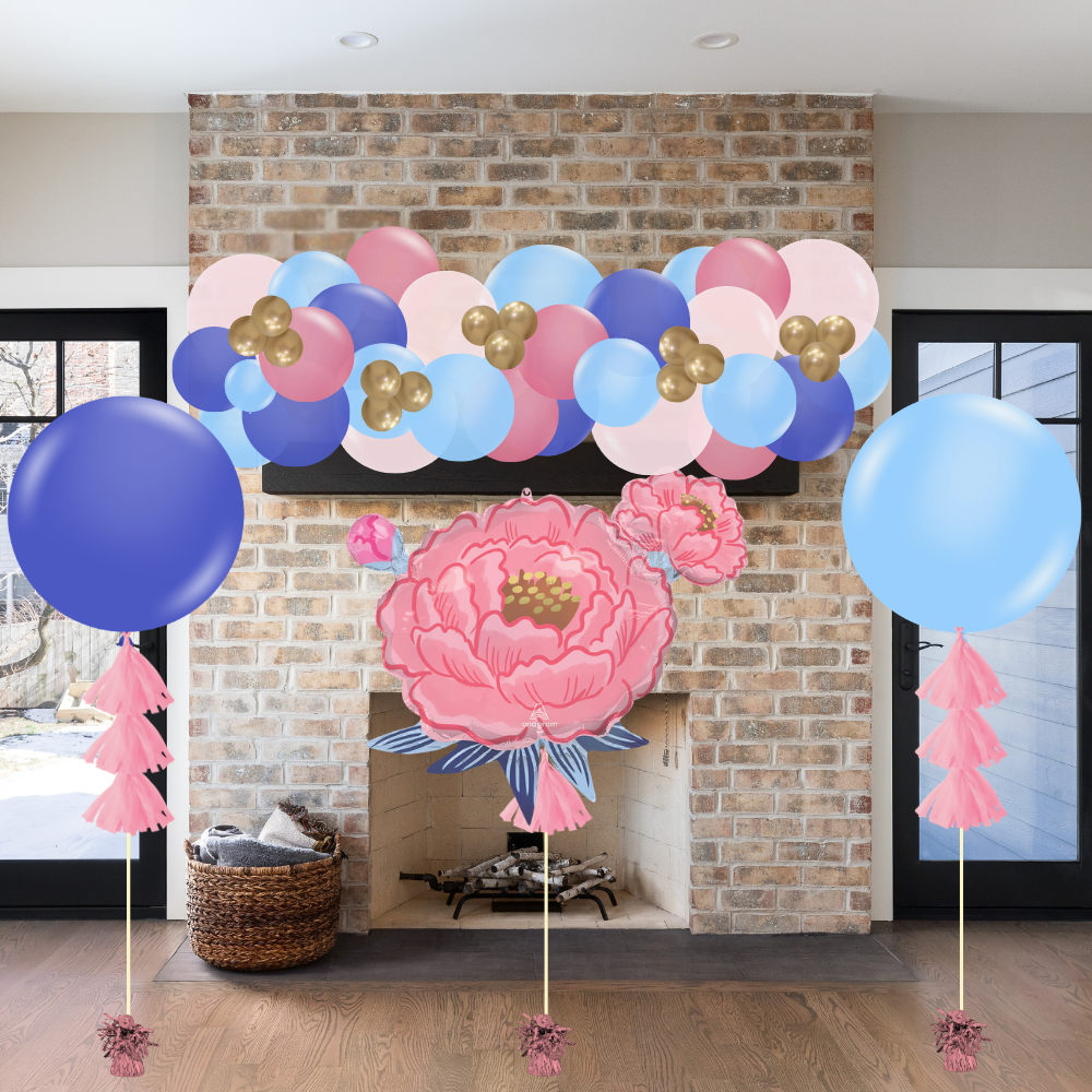 Peony Flower Balloon Decor Package