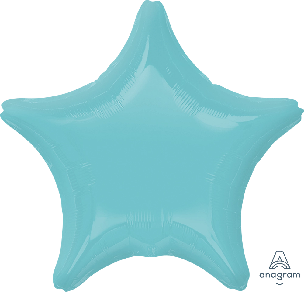 Robin's Egg Tiffany blue 18 inch star foil balloon Anagram – soft teal star helium balloon