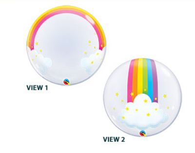 Rainbow Clouds Bubble Balloon